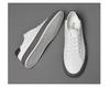 Men's Low-Top White Cowhide Sneakers - Versatile Casual Youth Style for Spring and Autumn