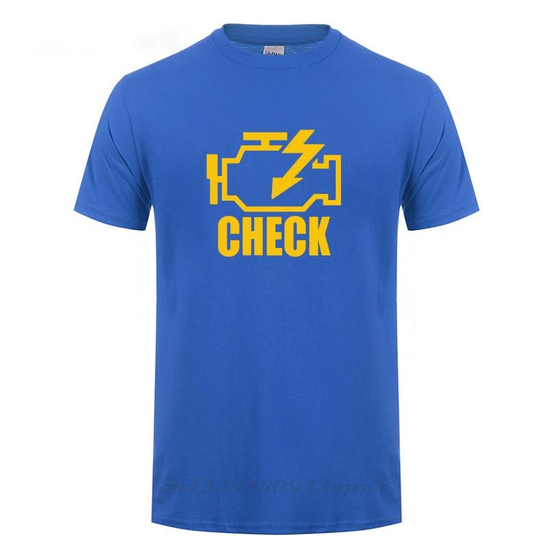 Mechanic Auto Repair Check Engine Light T-Shirt Funny Birthday Gift For Men Daddy Father Husband Short Sleeve Cotton T Shirt Tee