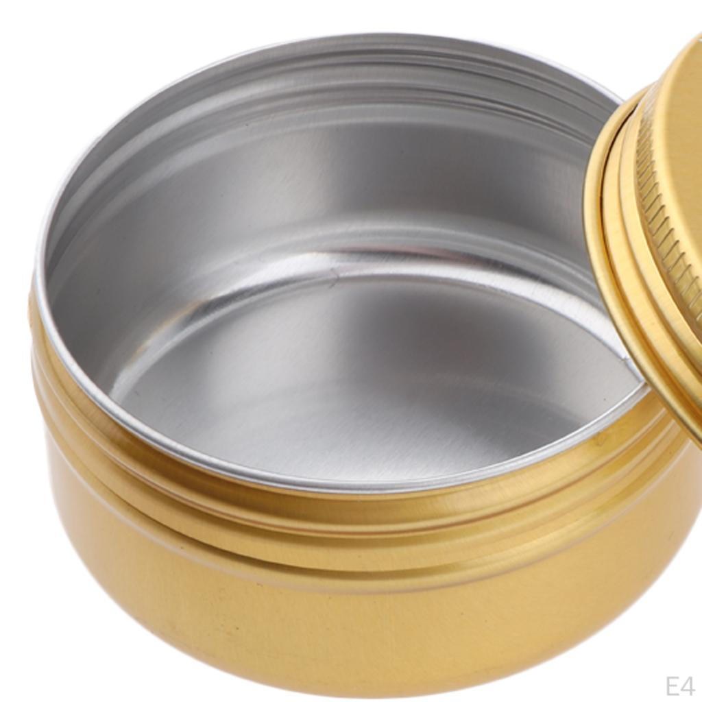 5 Aluminium Empty Cosmetic Pot Jar Tin Container Screw Lid