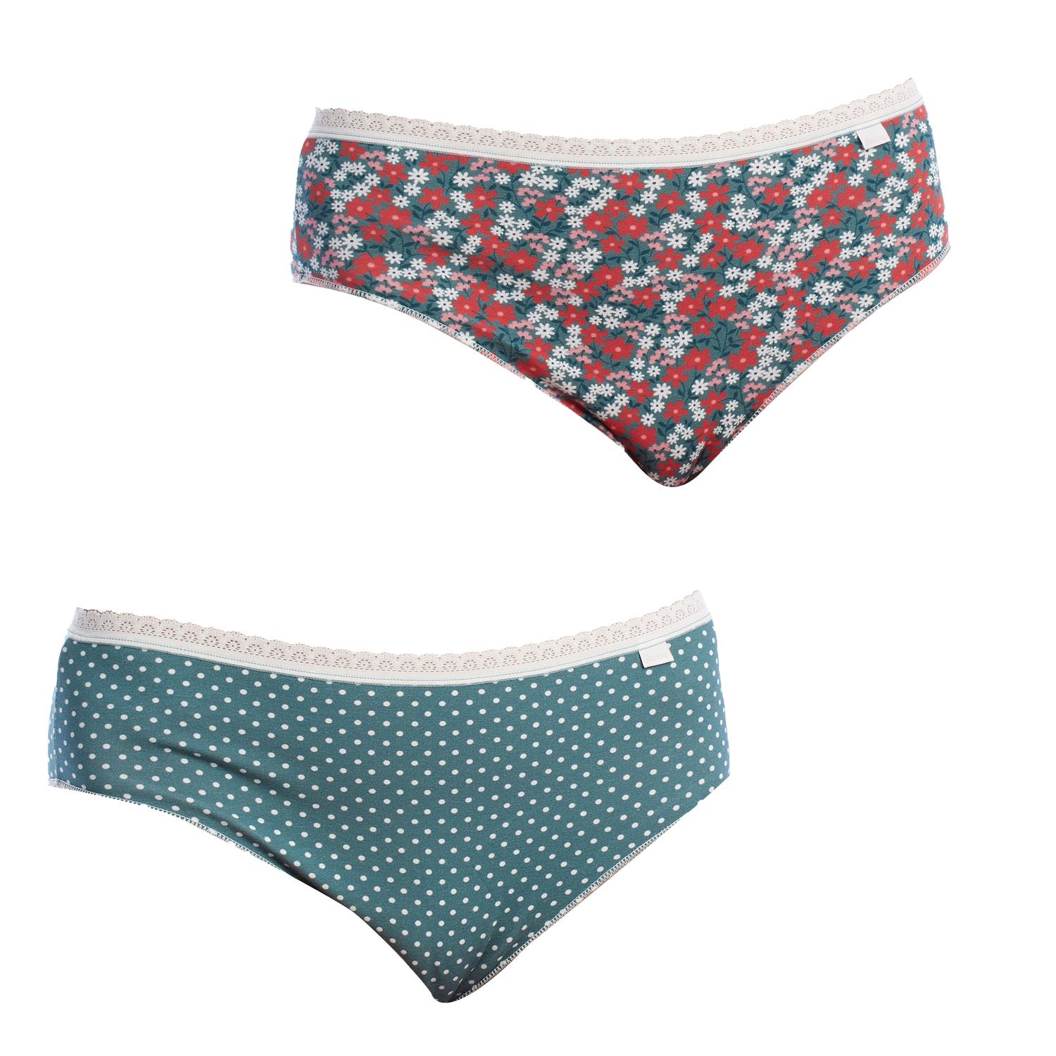 

Упаковка 2 трусиков-брислип Coquettes из хлопка 1032361 для женщин L зелёный