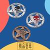 Premium Rotondo Stella a cinque punte Teschio Mente Geniale per Moto Auto Casco Racing Laptop auto Cofano Motore Parafango Coda Posteriore Decalcomania Emblema Distintivo Adesivo