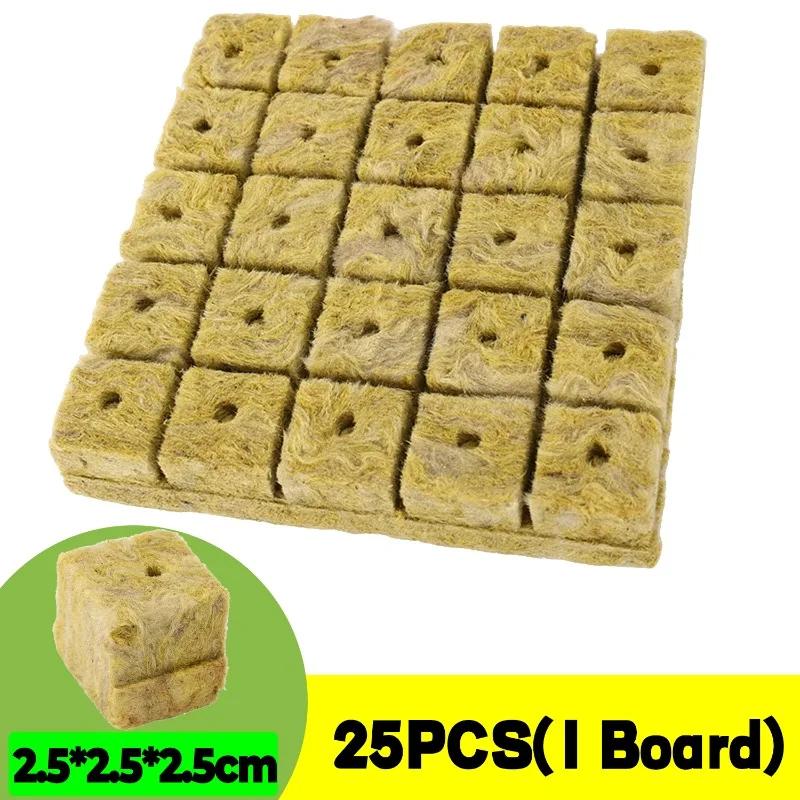 Stonewool Hydroponic Grow Media Cubes Garden Seedling Block Water Seed Sowing Germination Culture Substrate Planting Rock Plug