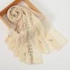 Small fresh embroidered chiffon long towel versatile high solid color elastic bag head shawl scarf