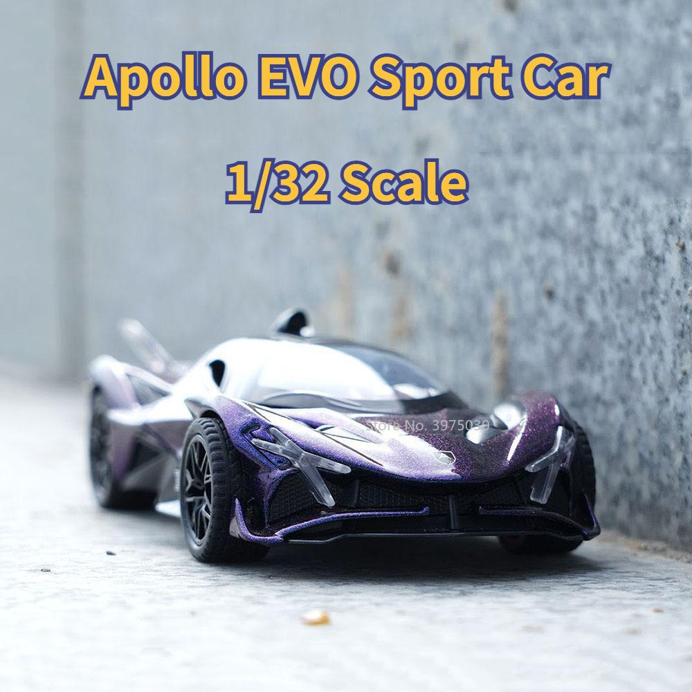 1/32 Apollo EVO Scale Alloy Sport Car Model Diecasts Vehicle Model with Light Sound Pull Back Car Toys for Child Birthday Gifts