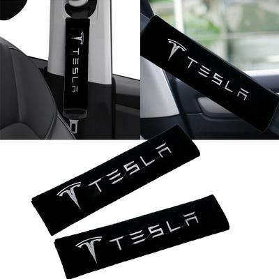 2Pcs Car Safety Belt Shoulder Cover Pad Plush Seat Belt Shoulder For Model S Model X Model Y Cybertruck Model 3 Model Y