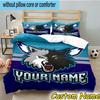 3pcs Custom Name Timberwolves Logo Bedding Set Includes 1 Duvet Cover & 2 Pillowcases for All Seasons Dormitory Home Decor Christmas gifts