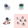 Stylish Astronaut Geometric Badge Pin Made Of Durable Alloy For All Gender Wear