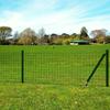 VidaXL Fence Set with Ground Stakes Garden 10 X 1 M Steel Green 142382
