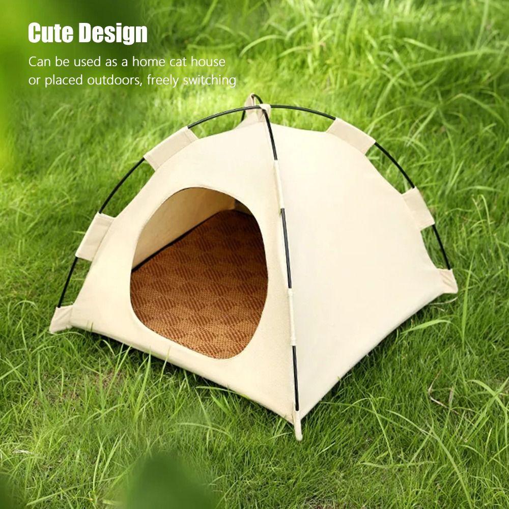 1Pcs Durable Detachable Pet Tent Washable Portable Cat Teepee Dog Bed Four Seasons Pet Cage for Cat Dog