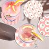 Sottobicchieri Rotondi a Fiore per Picnic di Primavera, Stoviglie e Piatti di Carta alla Frutta per Festa di Compleanno dei Bambini