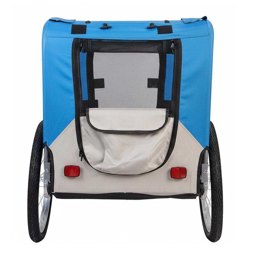 Pet Bicycle Trailer Stroller: Rear-Mounted, Folding, Breathable Carrier for Dogs and Cats - Ideal for Outdoor Cycling and Walking.