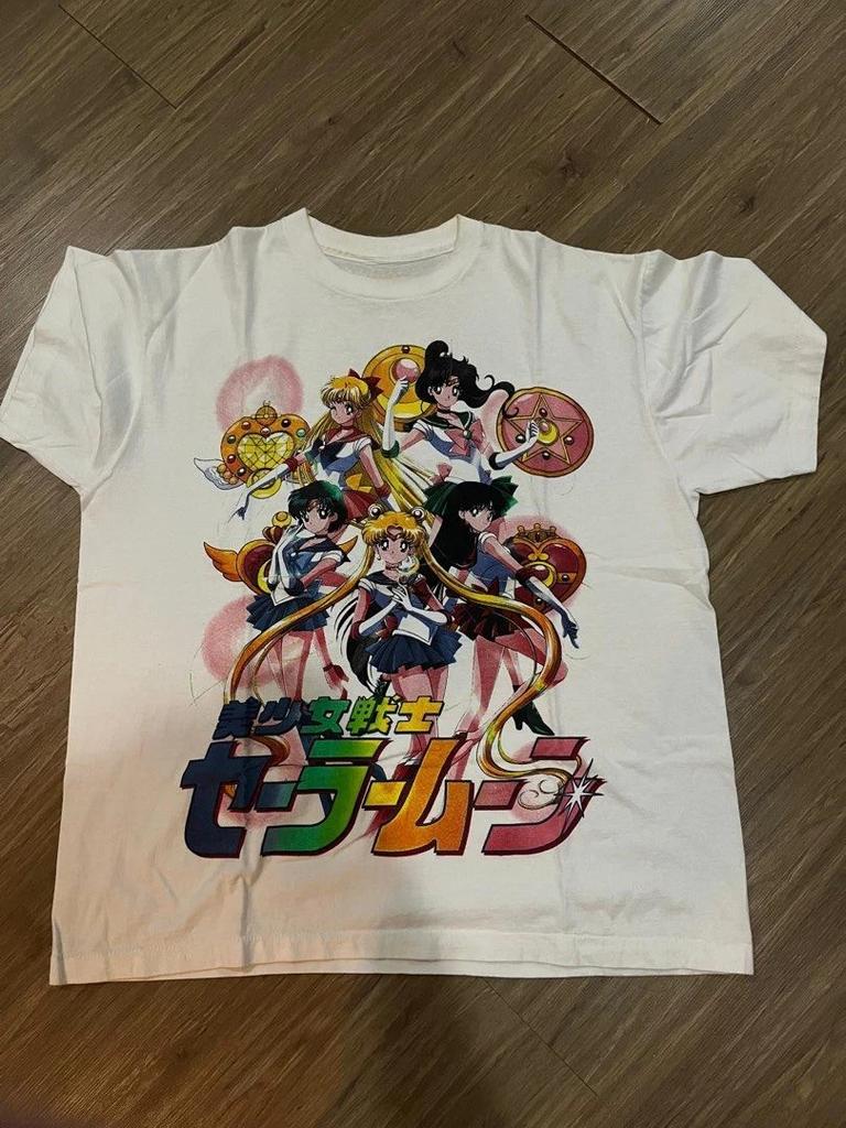 T Shirt 90s Anime Sailor Moon Retro Graphic Summer Cotton Unisex Women Tee Streetwear Casual Trend Short Sleeve Couple Hip Hop Top