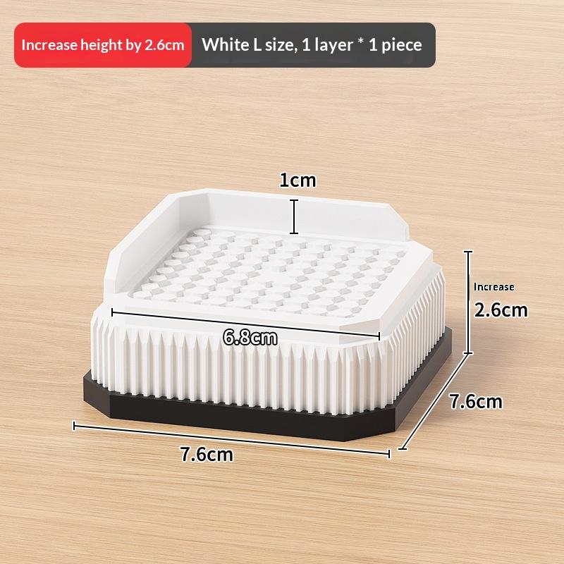 

Furniture Foot Pad Adjustable Bed Lifter Professional Heavy Duty Square Non Slip Base for Sofa Cabinet Support