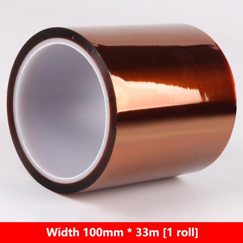 33M Long Gold Finger High Temperature Resistant Tape Heat Tape Polyimide Adhesive Insulation Tape 3D Printing Board Protection