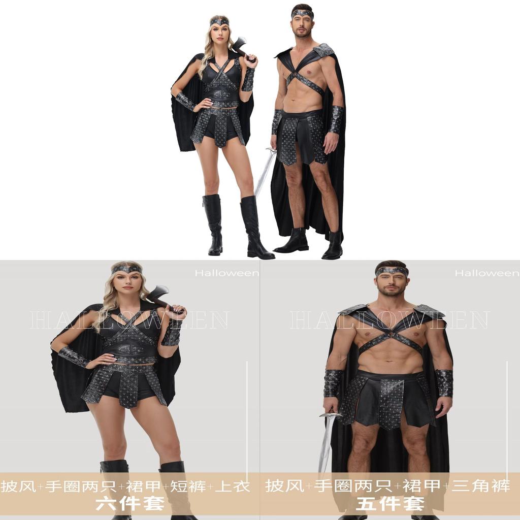 Medieval Roman Spartan Warrior Cosplay Costume With Polyester Fabric For Stage Performances