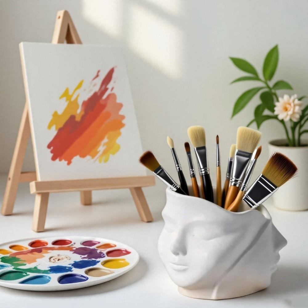 Heat Resistant Face Planter Mold Flexible Flower Pot Mold Unique Silicone Candy Mold  Craft Making