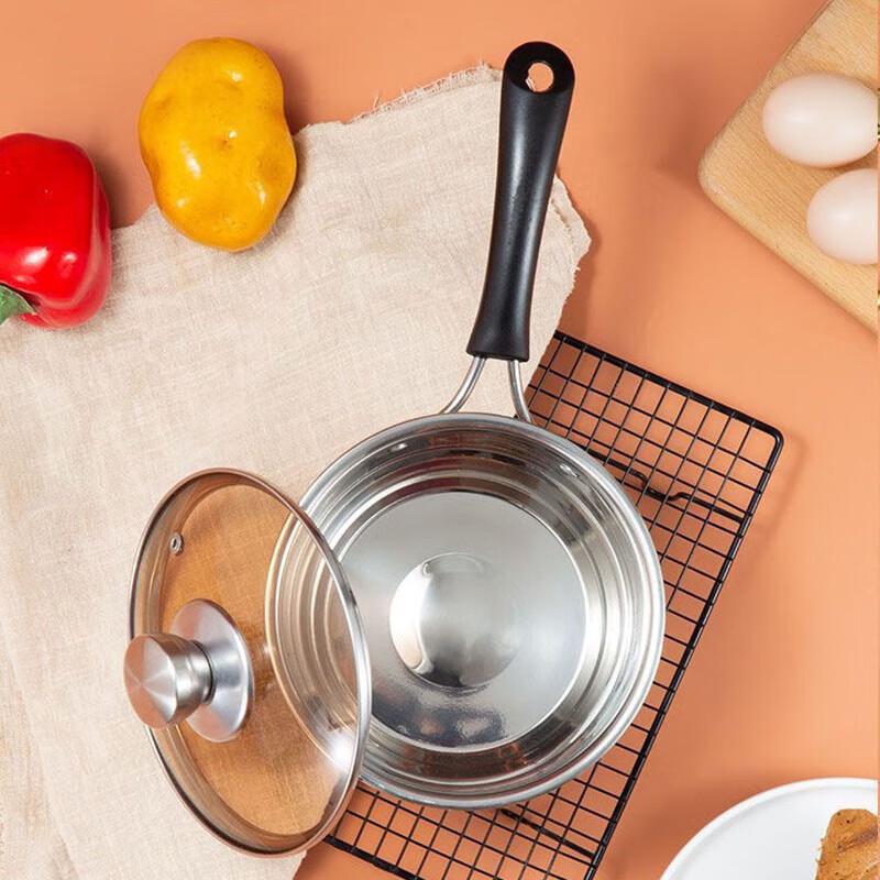 Jinsaozi 18cm Multifunktionaler Edelstahl Milchaufschäumer Topf