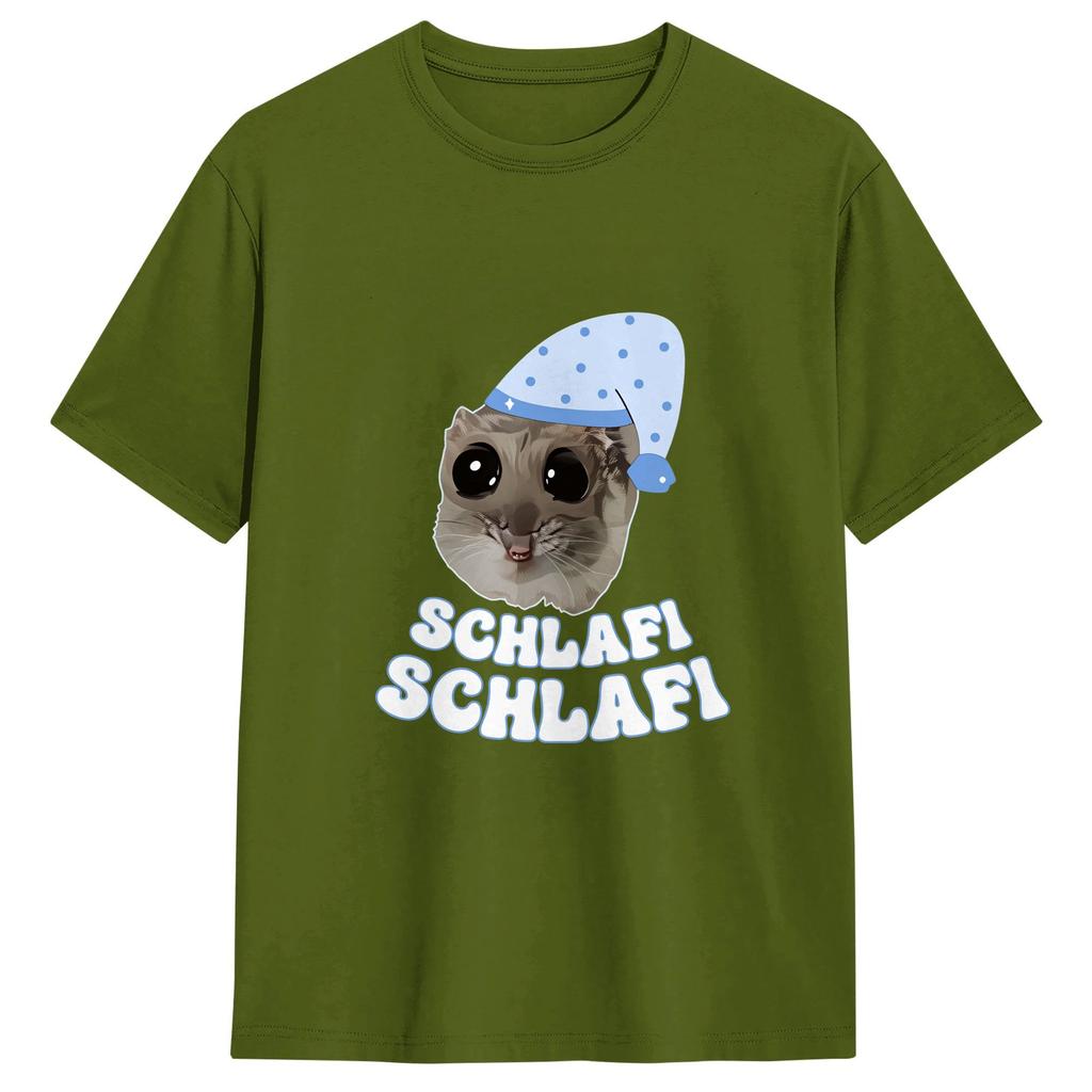 Cute Hamster Meme Tshirt Beach Popular T Shirts Unisex Cotton O Neck Oversize Top Tees Short Sleeve Y2k Basic Tops