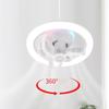 Fernbedienbarer Ventilator mit Licht 360° Oszillation Einstellbare Beleuchtung 4-Stunden-Timer für Innenbereich Wohnzimmer Küche