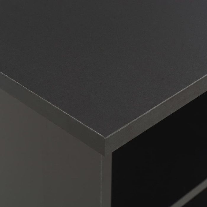 VidaXL Table de bar Noir 60x60x110 cm