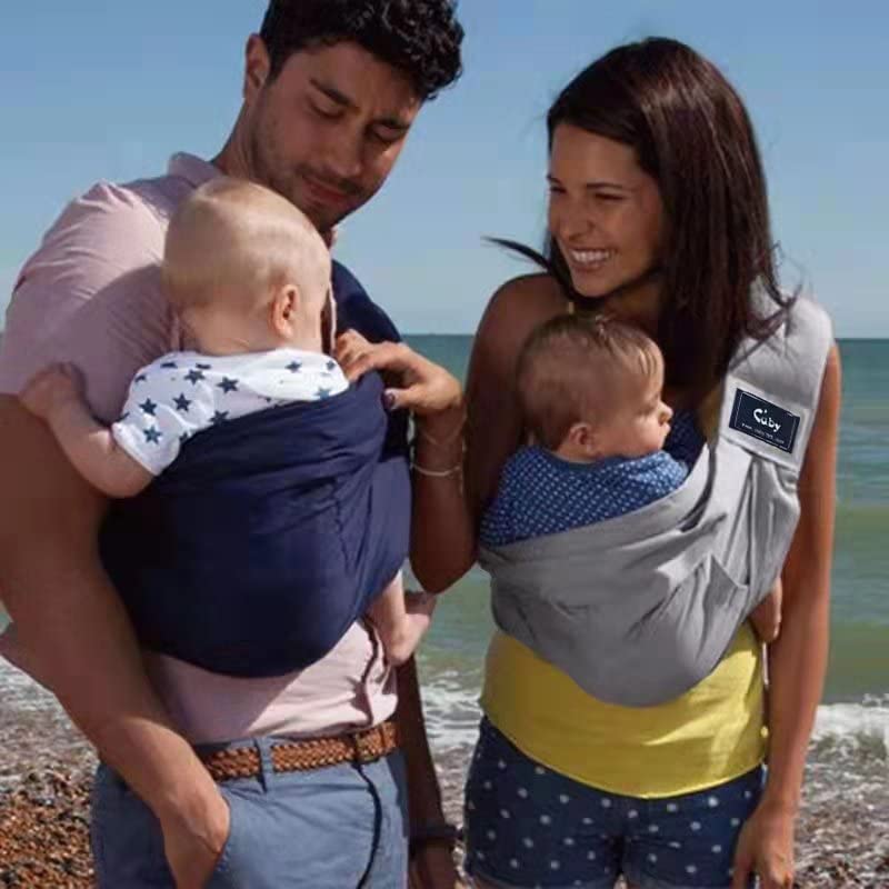 CUBY Baby Sling for Side Baby Suitable for Newborns Instructions Included Newborns, Carry, One-Hand Carry, Carrier, (0-2 Years), (Gray)