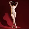 Ultra-Thin Jumpsuits Women Sexy Open Crotch Pantyhose Lady Erotic Lingerie Crotchless Tights Long Sleeve Bodysuits Stocking