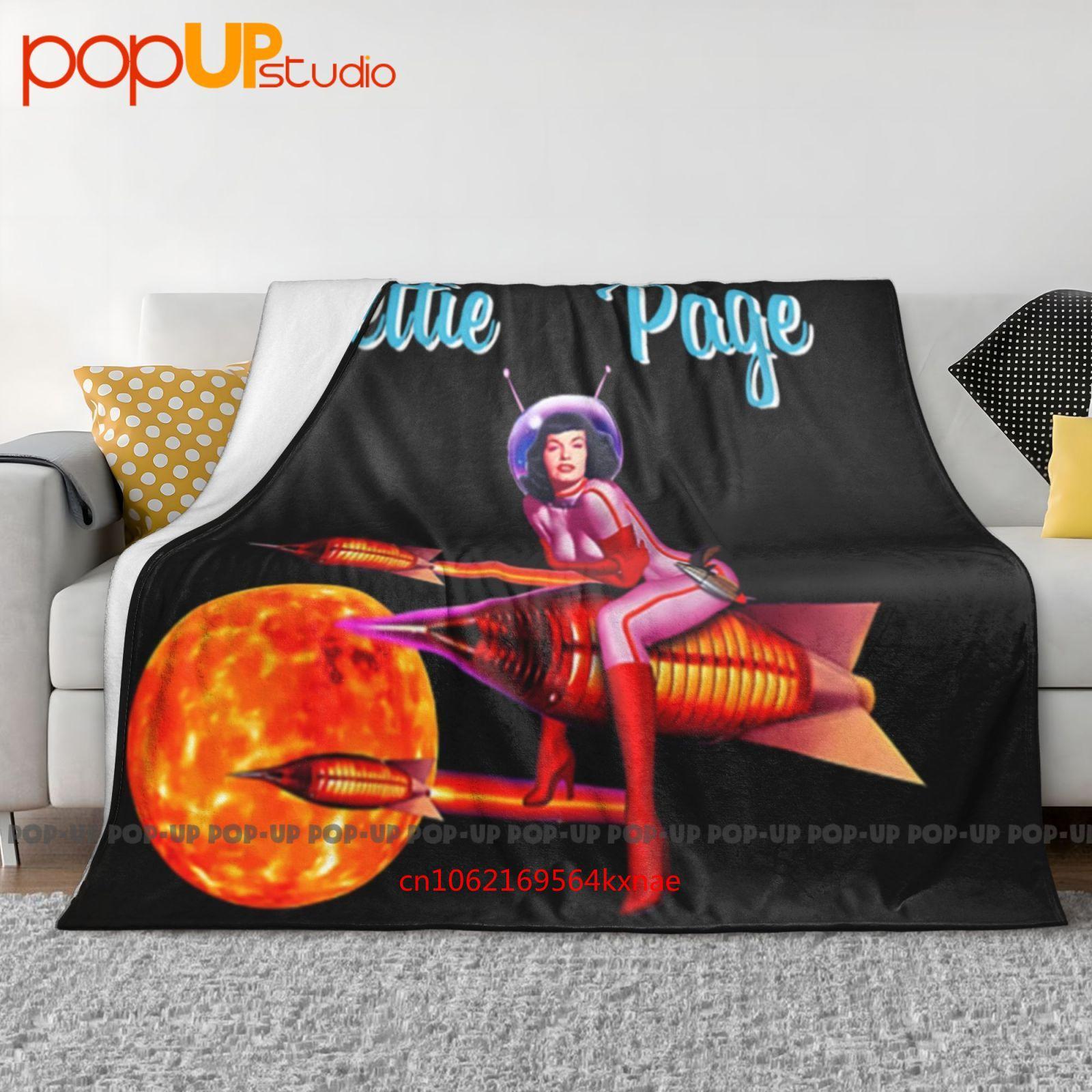 Vtg Bettie Page Gorgeous Girl Ultra-Soft Blanket Quilt Winter Sofa Cover Bed Covers 30x40in
