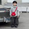 Cotton Kids Red Lucky Bag With Embroidered Design For Childrens Daily Use
