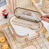 Compartment Lunch Box Plastic Portable Lunchbox Students Office Bento Box Microwave Food Containers with Chopsticks and Spoon