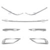 Touareg 21-23 Front & Rear Bumper Chrome Strips; Rear Exhaust Decorative Panel