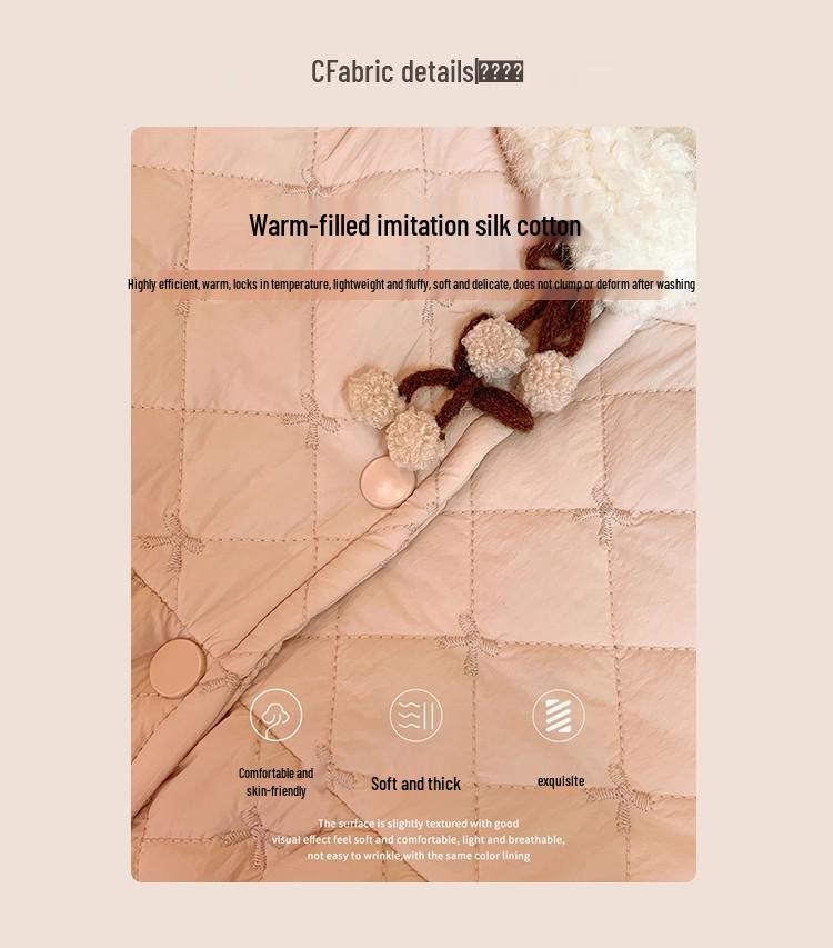 2025 Toddler Girls' Stylish Fleece-Lined Winter Jacket - Thick, Warm, Cotton Padded Coat