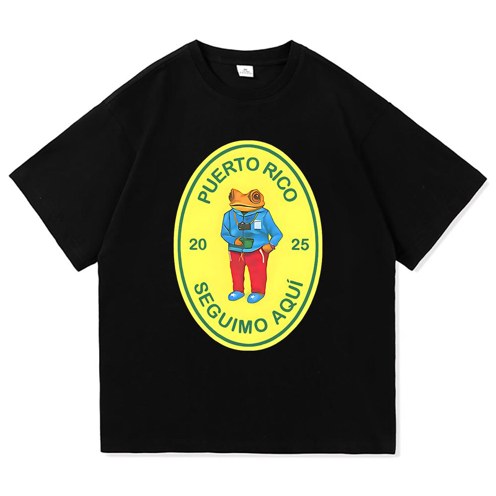 Bad Bunny T Shirt 2025 Fashion Men/Women Vintage Funny Frog Debí Tirar Más Fotos T-Shirt