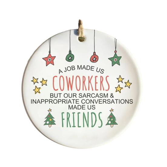 Přátelé Blízcí Vánoční ozdoby Akrylové závěsné plakety s inspirativními citáty Roztomilé vánoční dárky pro nejlepšího přítele