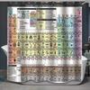 Hot New Periodic Table of Elements Shower Curtains Waterproof 3D Print White Fabric Bath Curtain for Bathroom Decor with Hooks