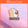 Adorable Cartoon Cat Series Metal Badge Cute Fun English Phrase Animal Brooch