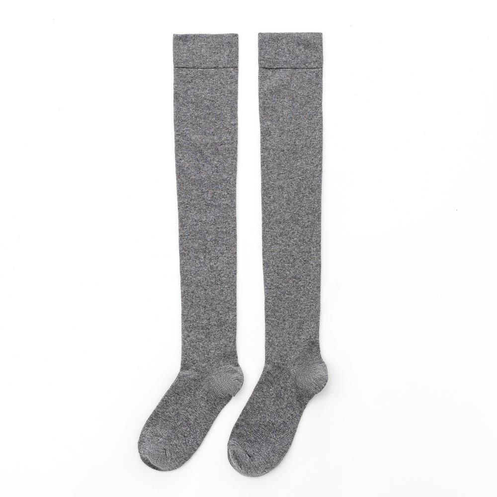 Solid-colored Long Socks, Solid-colored Pressure Knee-high Socks, Autumn and Winter Socks, Student Long Stockings, High-top Cotton Women's Socks