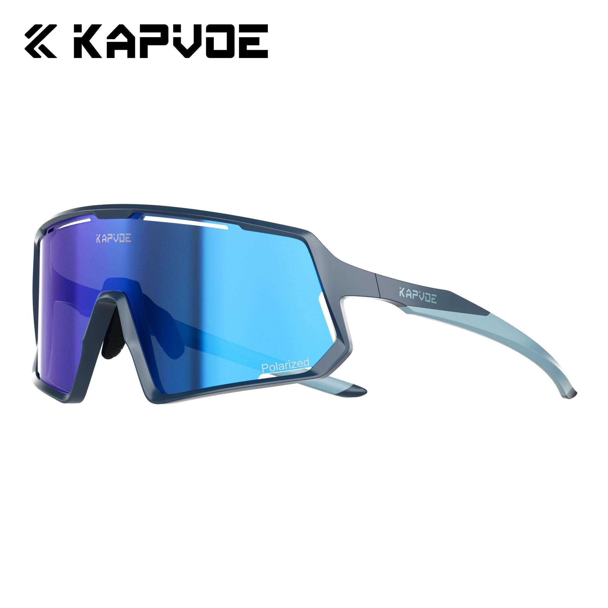 

Kapvoe Photochromic Cycling Glasses Men Polarized Sunglasses Women MTB Glasses Sports Driving Running Hiking Red UV400 Goggles