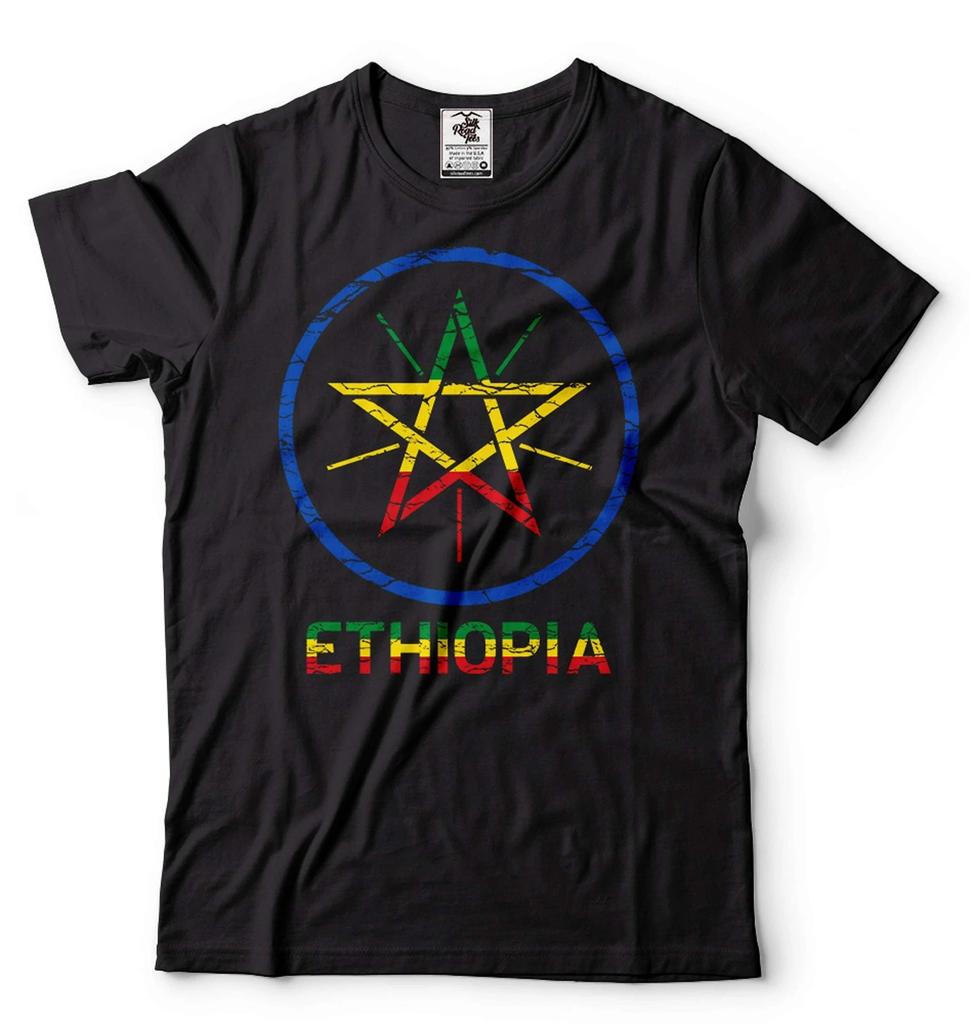 Herren Äthiopien T-Shirt Äthiopisches Shirt Äthiopische Geschenke Äthiopien Patriotisches Flaggen T-Shirt