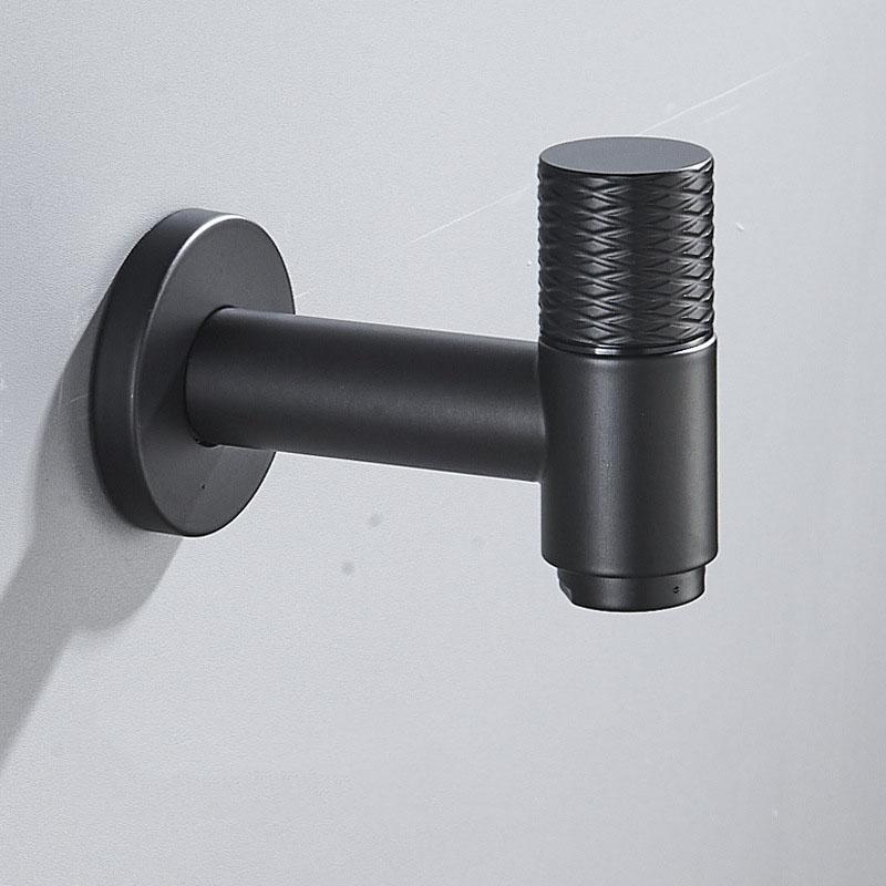 Nickel 304 Stainless Steel Washing Machine Faucet Black Wall Mounted Outdoor Exterior Garden Bibcock Bath Toilet Mop Pool Taps