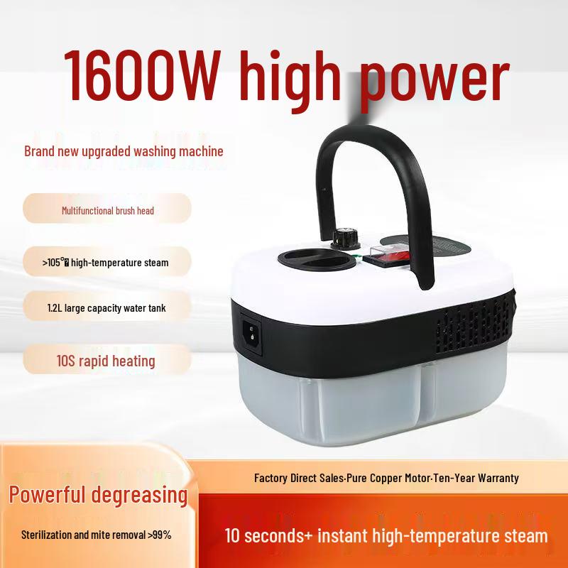 1.2L High-Temp Steam Cleaner with Ironing & Glass Brush for Home Use
