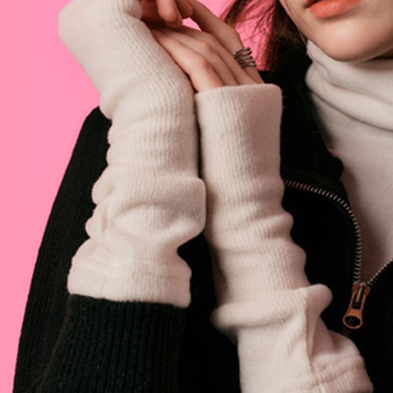 

KOLEAT [Heavy Fleece ver.] Knit Hand Warmer (IVORY) Fall/Winter Gloves ver. IVORY_FREE