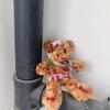 Bear Pendant Disturbing Blood Splattered Small Bear PP Cotton Fabric Texture Suitable for Dark Theme Parties Decorating