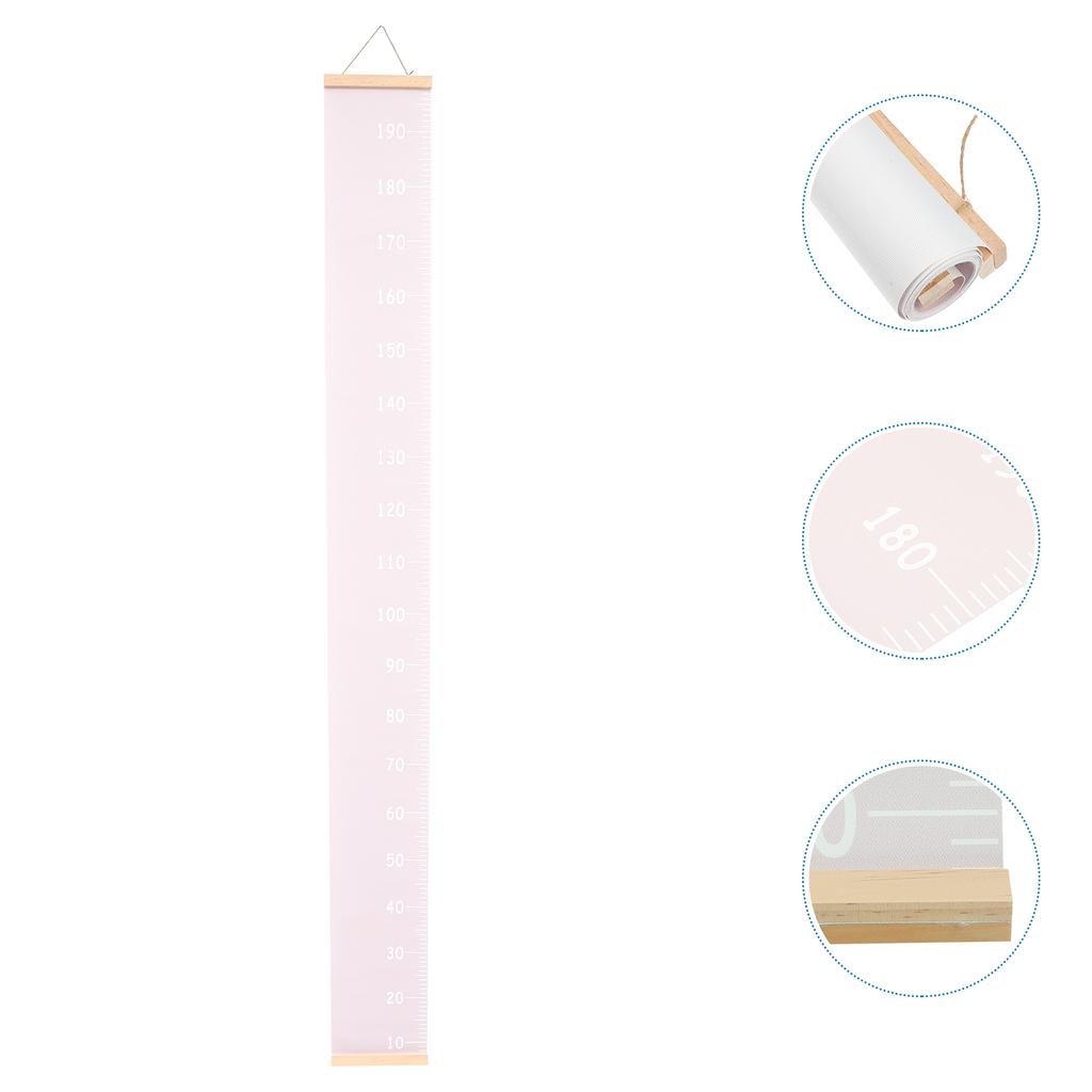 Decor Children's Room Hanging Ruler Height Growth Chart Removable Canvas Wall Baby