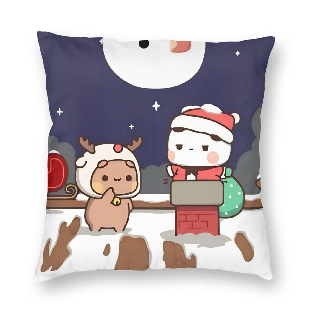 Cartoon Bubu Dudu Kissenbezug Doppelseitiger Druck Polyester Kissenhülle Dekorativer Bär Niedliche Kissenhülle Abdeckung Zuhause Quadratisch