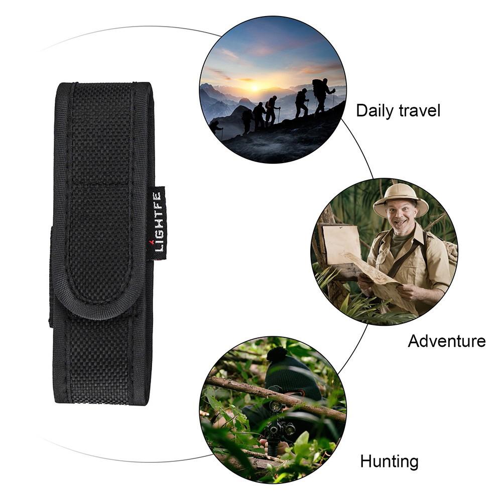 Nylon Outdoor Tools Camping LED Torch sleeve Flashlight Belt Holder Flashlight Pouch Waist Pack