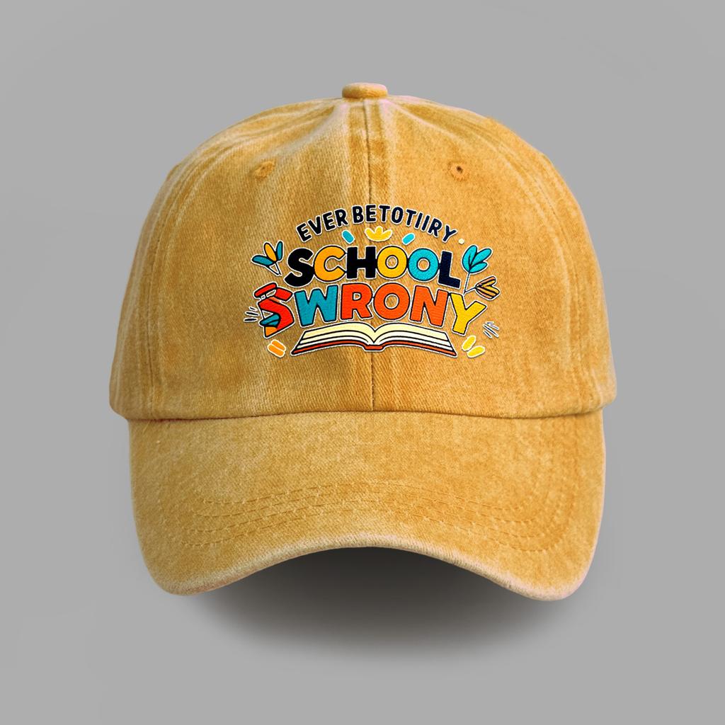 Neue bedruckte gewaschene Baumwolle Retro Softtop Baseballkappe Herren und Damen Outdoor Freizeit Sonnenschutz Trendkappe