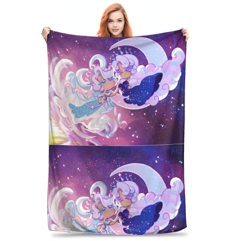 Milky Way Cookie Fleece Blanket Cookie Run Kingdom Creative Throw Blankets for Home Hotel Sofa 150*125cm Quilt