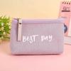 Korean Style Girly Coin Purse & Makeup Bag with Zipper