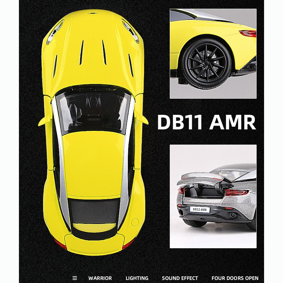 1:32 Scale DB11 AMR Diecast Racing Model Cars Toy Cars, Alloy Pull Back Toy Car with Sounds and Lights Toy for Girls and Boys Kids Toys
