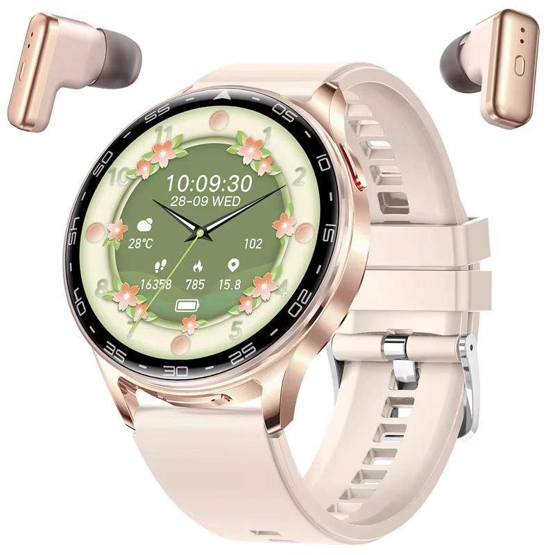 2025 New Smart Watch TWS 2-in-1 Bluetooth Earphones with Built-in Speaker HIFI 9D Sound Quality Health Monitor Watch for Android IOS